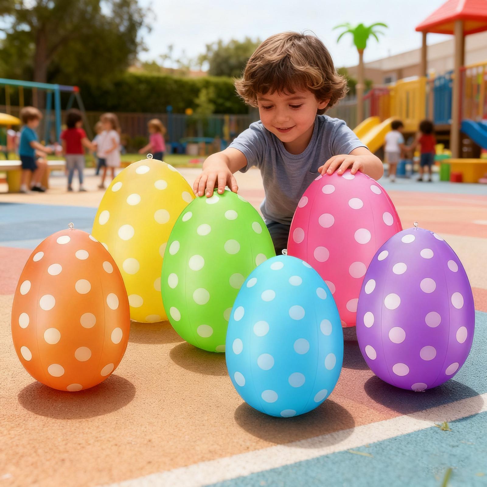 Party Games Egg - Inflatable Easter Eggs 6Pcs/set Easter PVC
