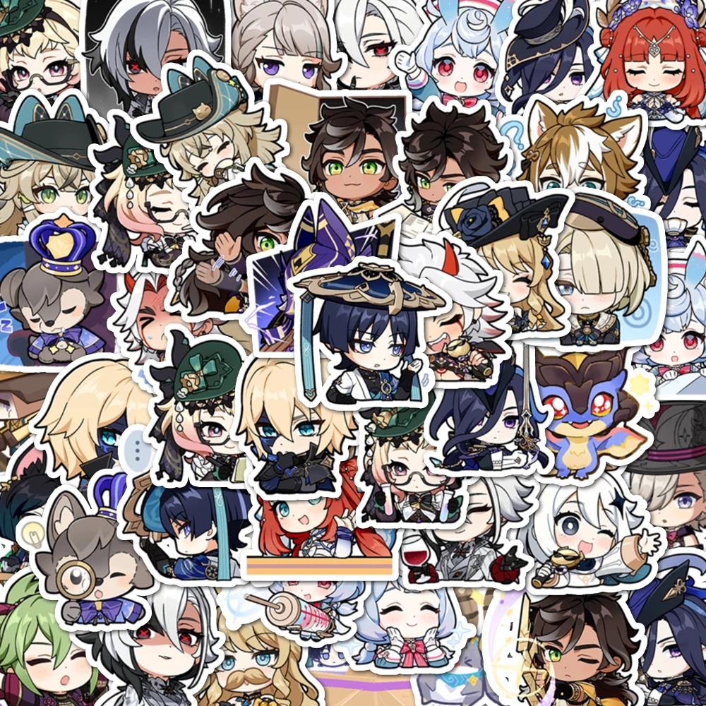Party Games Indoor - 48pcs Game Character Genshin Impact Stickers,