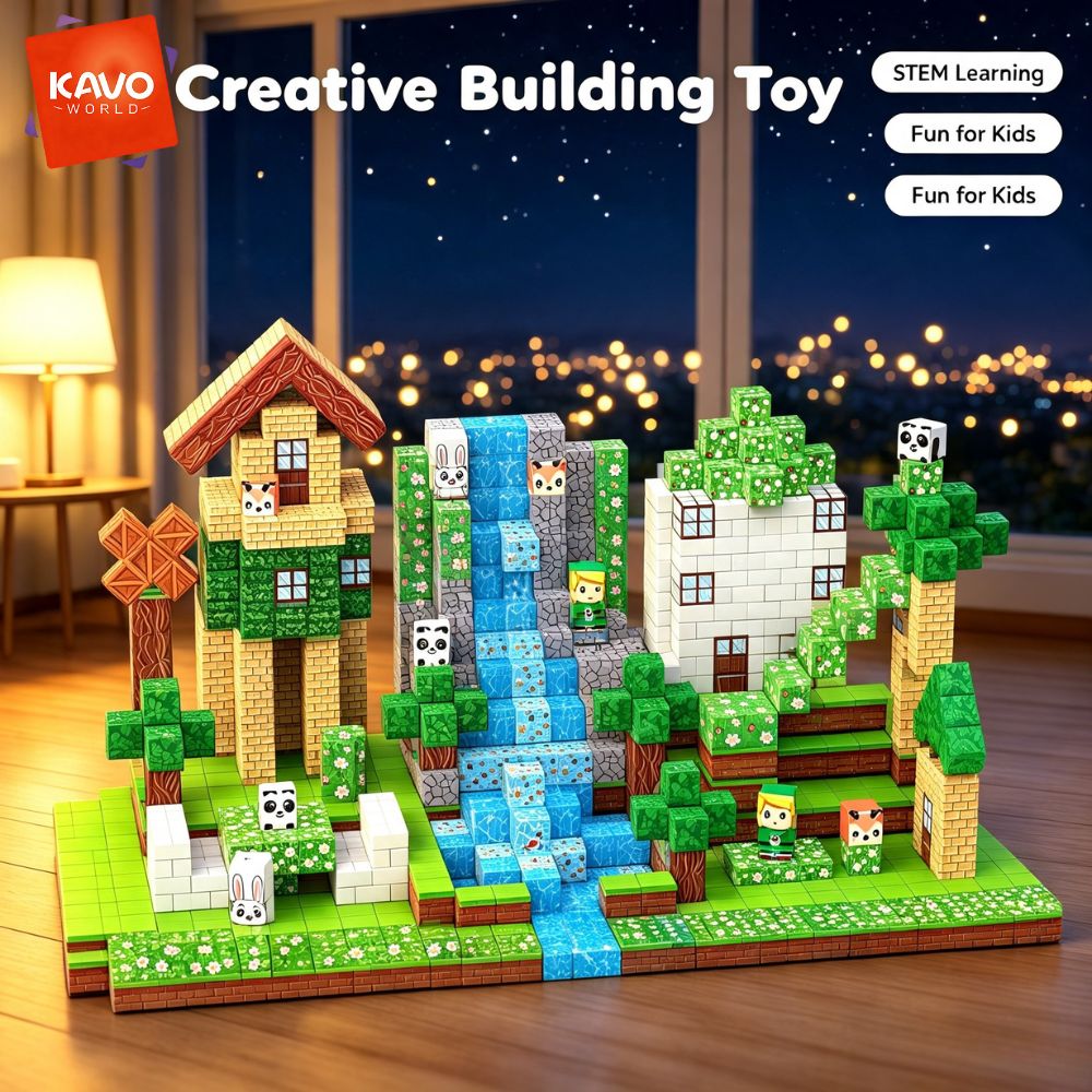 Party Games Easy Kids - KAVOWORLD 150pcs Magnetic Forest House Building