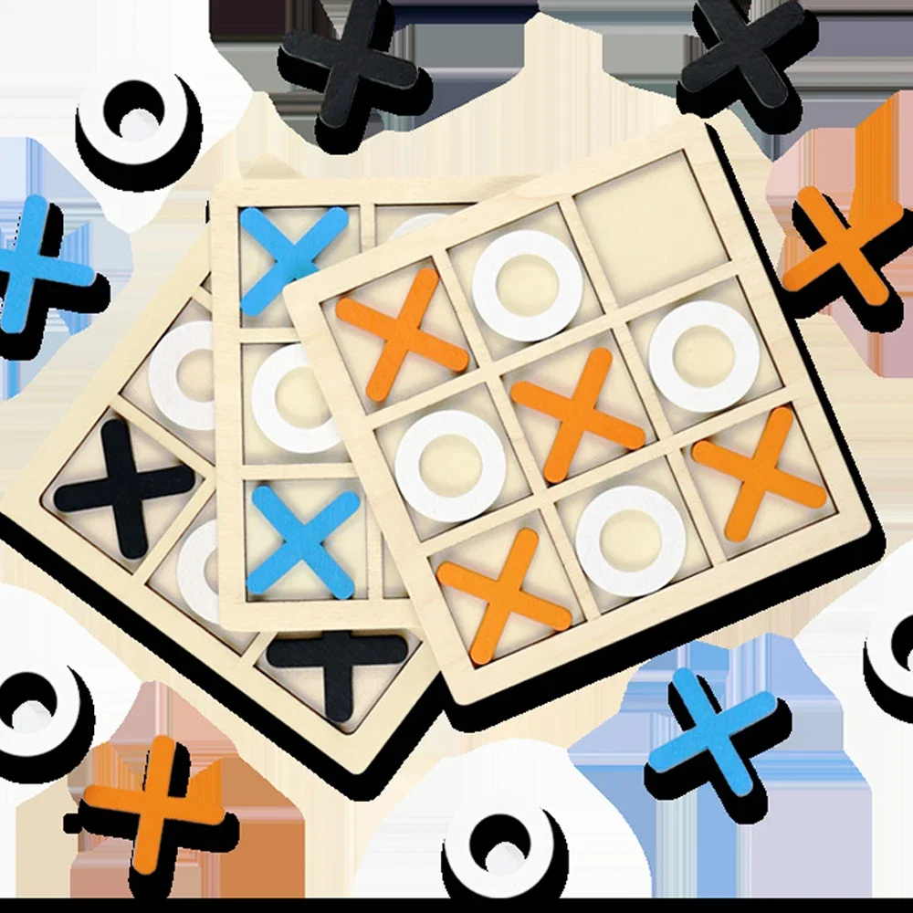 Wooden XO Tic Tac Toe Game Min - Party Games At Home ulasan dan harga