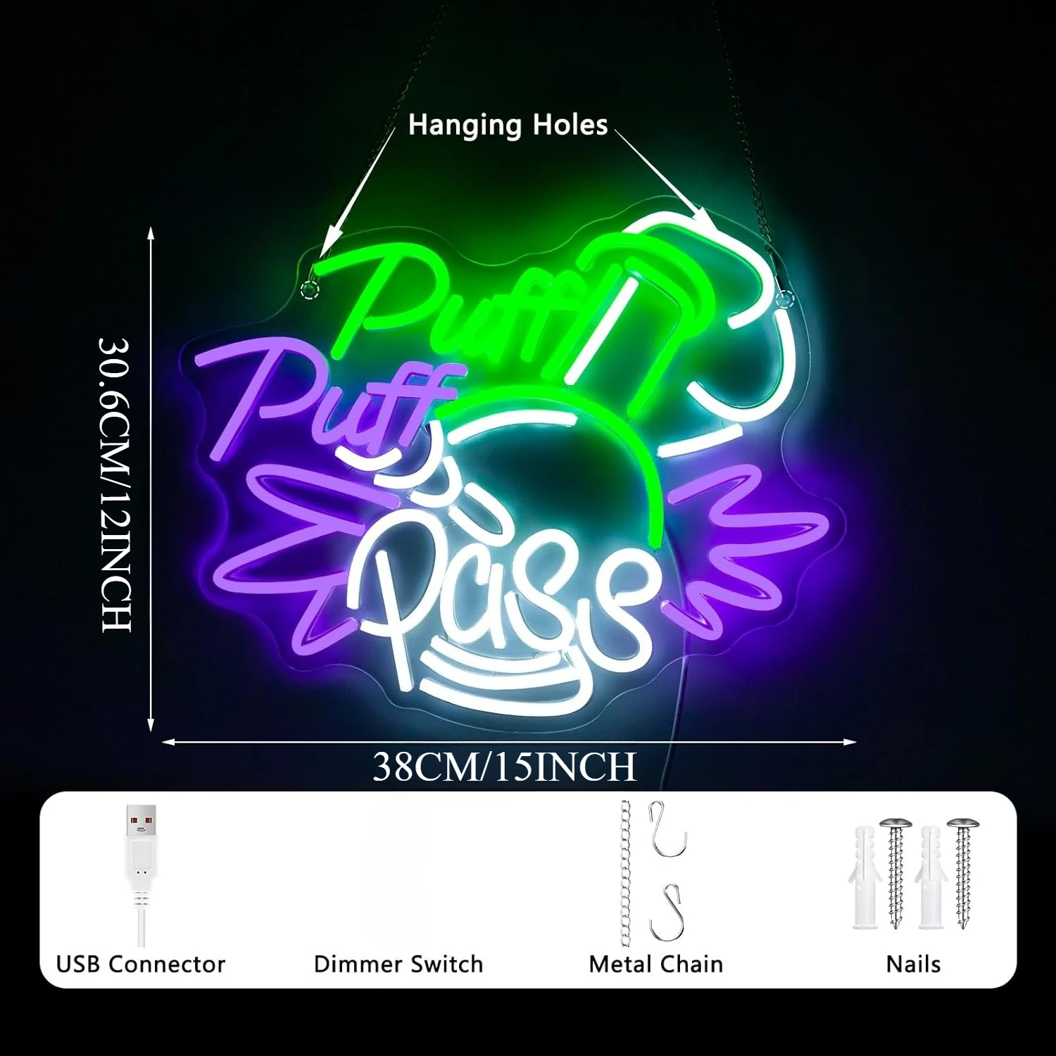 Puff Puff Pass Neon Sign Dimma - Party Games Game Pass ulasan dan harga