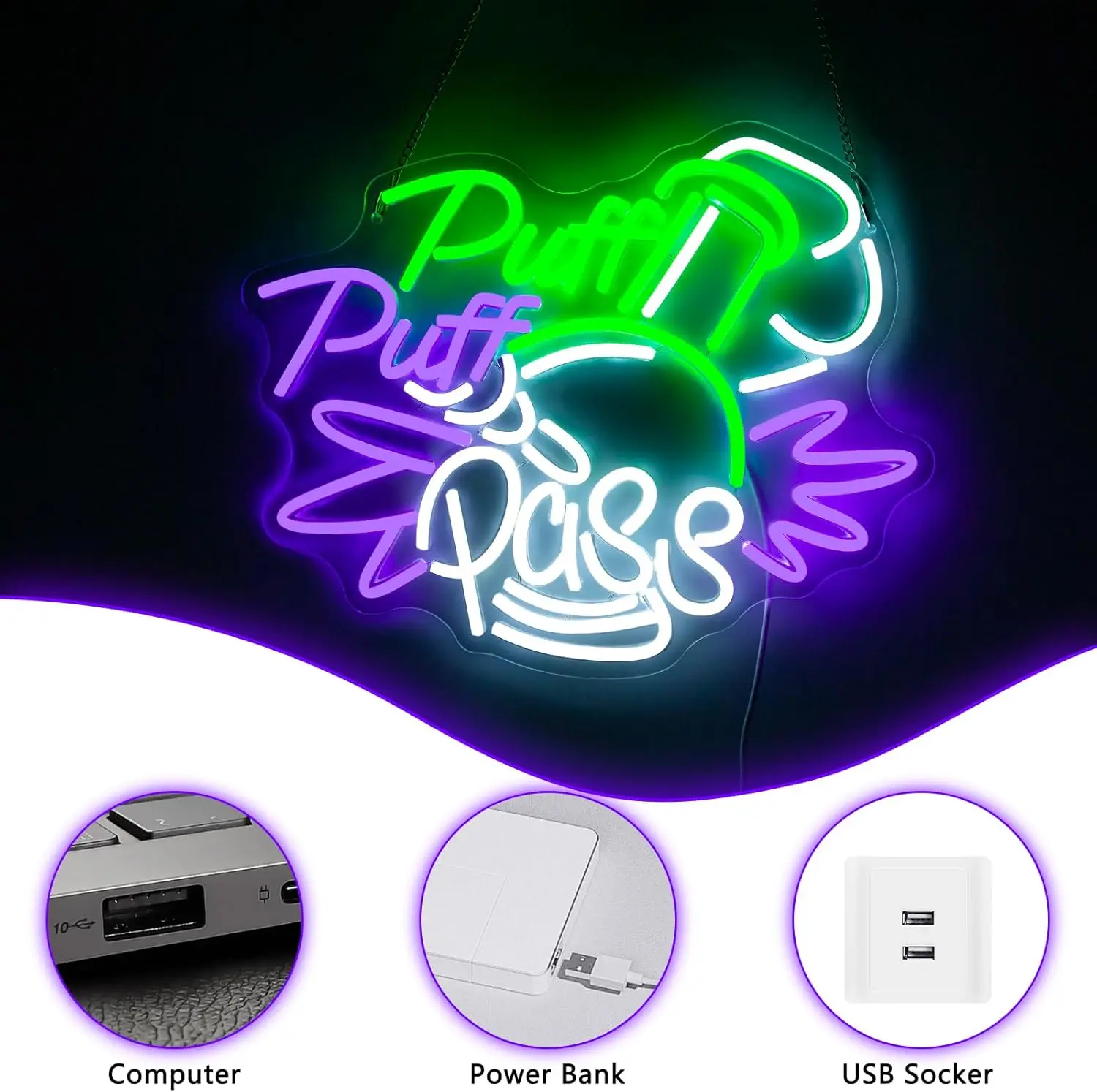 Puff Puff Pass Neon Sign Dimma - Party Games Game Pass ulasan dan harga