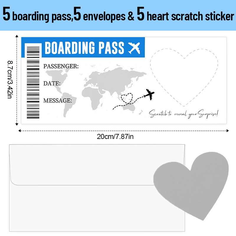 1Set Boarding Pass Scratch Off - Party Games Game Pass ulasan dan harga
