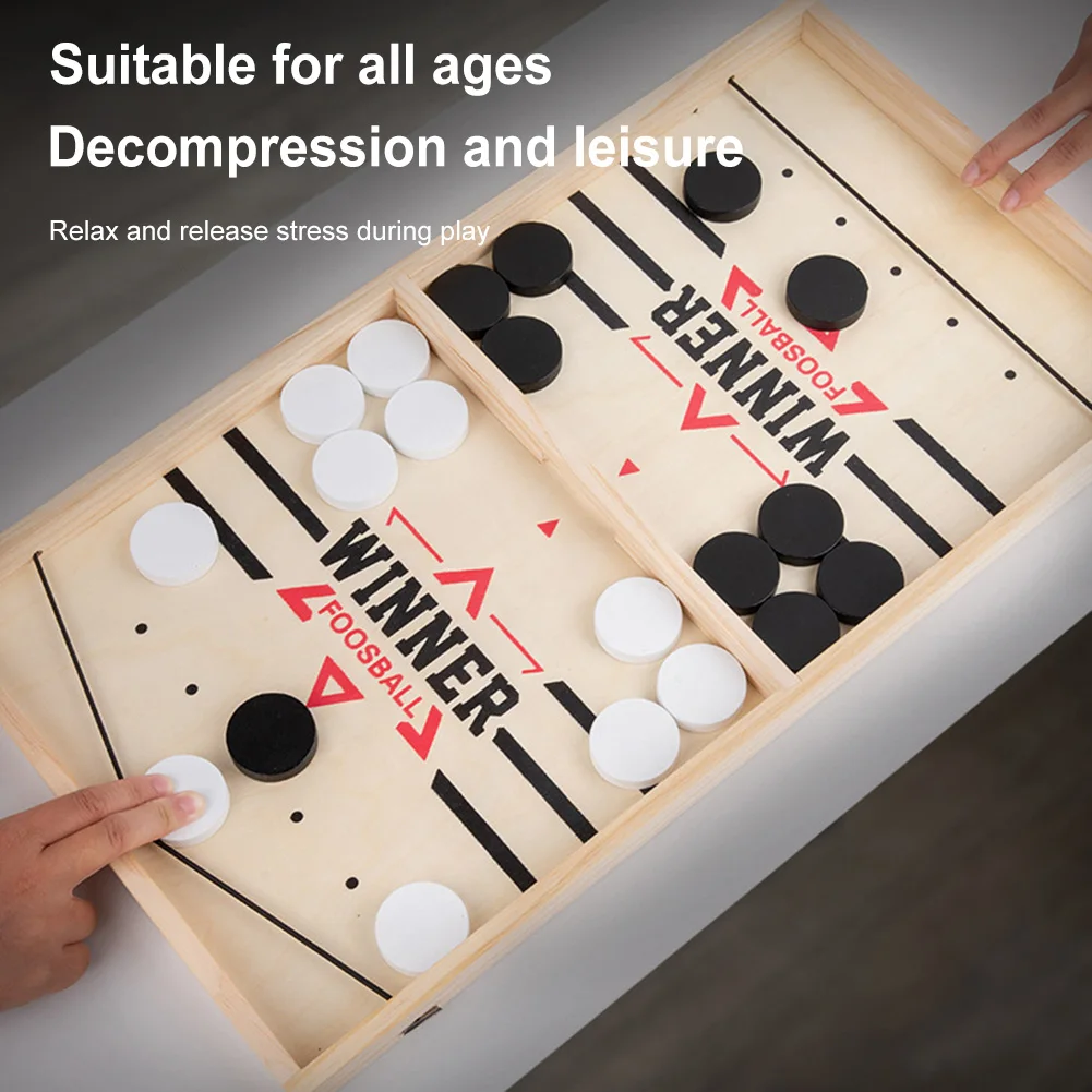 Sling Puck Board Games Wooden  - Party Games For 7 People ulasan dan harga