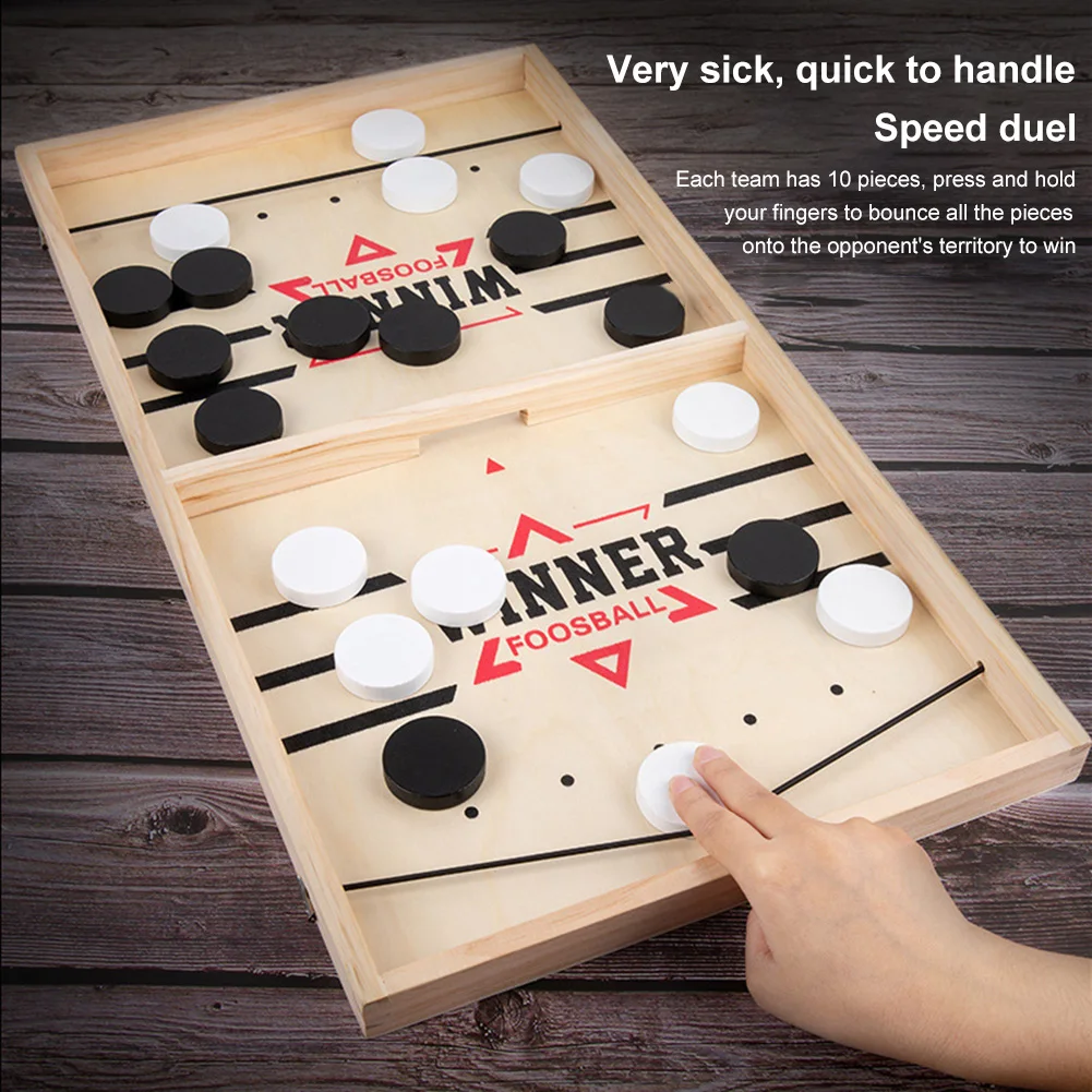 Sling Puck Board Games Wooden  - Party Games For 7 People ulasan dan harga