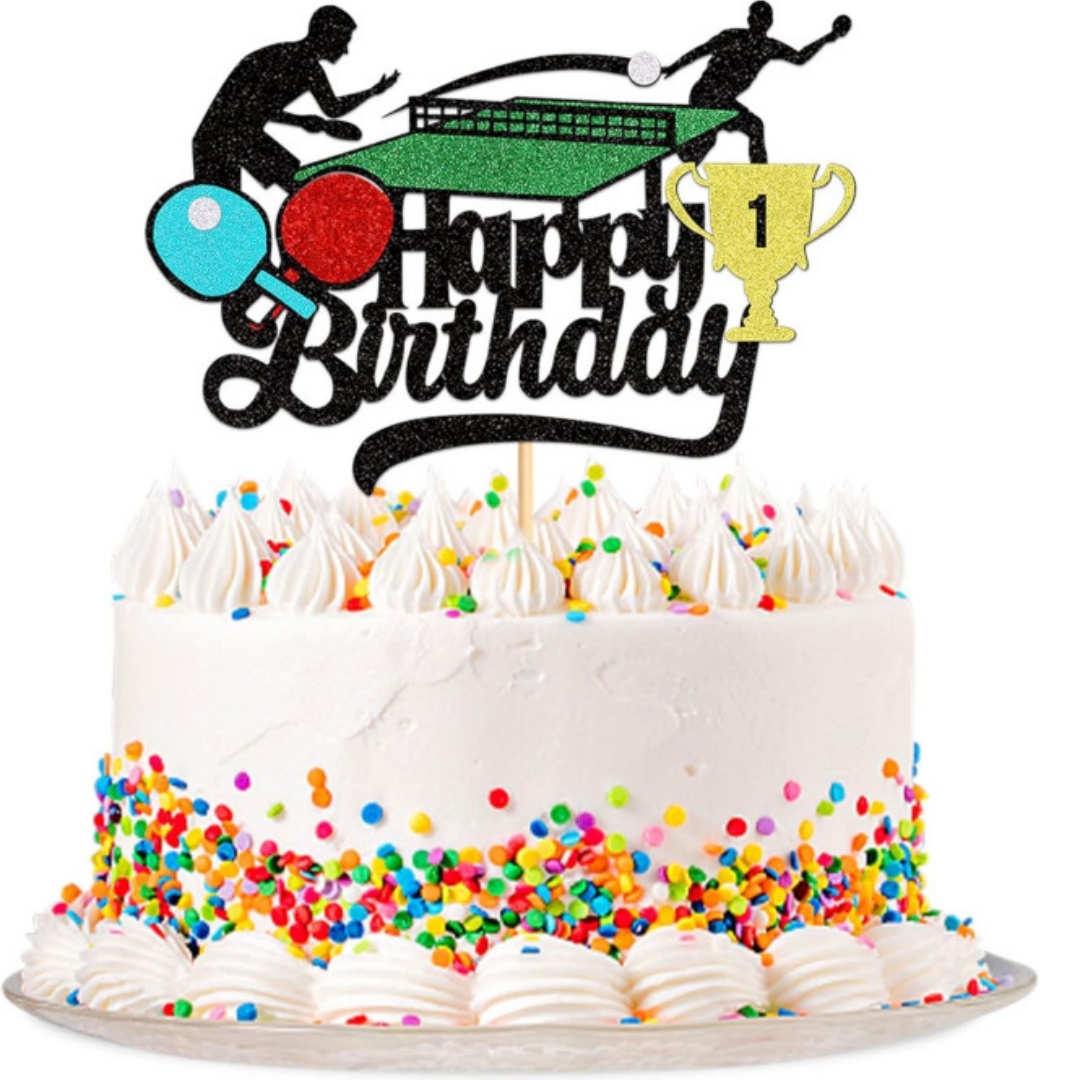 Ping Pong Cake Topper Happy Bi - Party Games Jenga ulasan dan harga