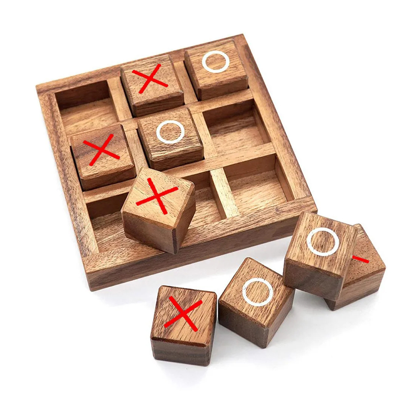 Wooden Tic Tac Toe Board Game  - Party Games Juegos De Mesa ulasan dan harga