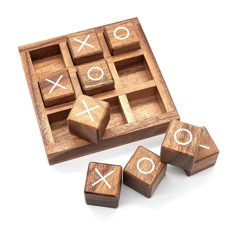 Wooden Tic Tac Toe Board Game  - Party Games Juegos De Mesa ulasan dan harga