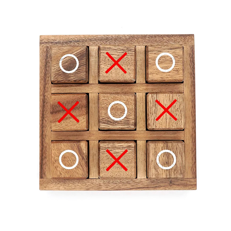 Wooden Tic Tac Toe Board Game  - Party Games Juegos De Mesa ulasan dan harga
