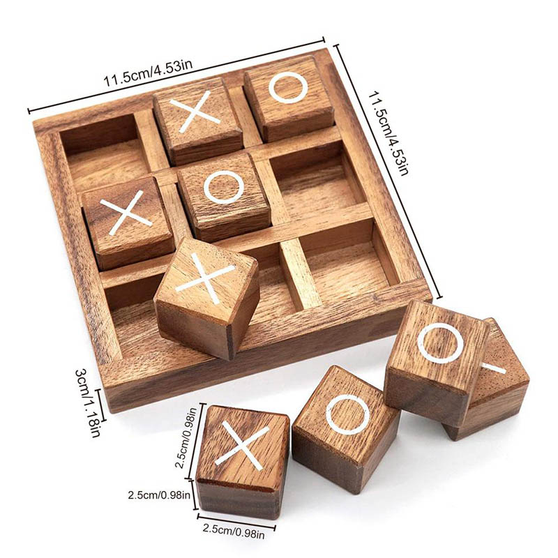 Wooden Tic Tac Toe Board Game  - Party Games Juegos De Mesa ulasan dan harga