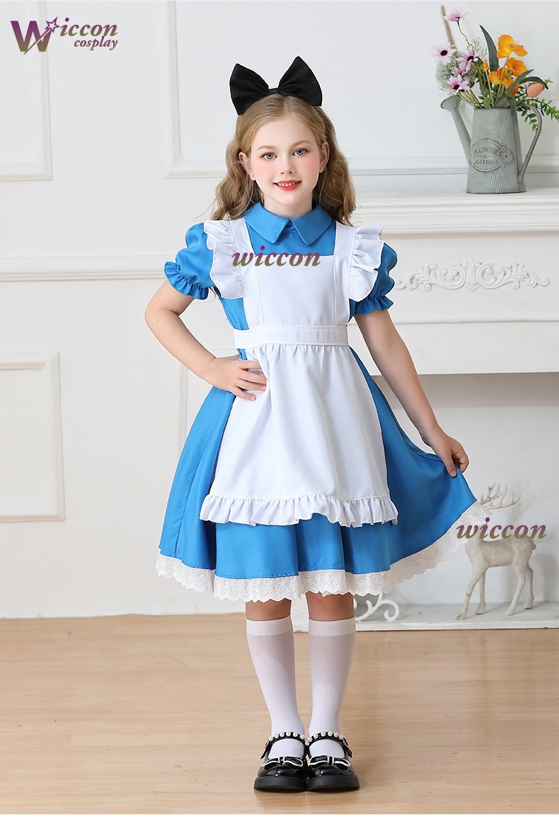 Children Girls Blue Alice in W - Party Games Alice In Wonderland ulasan dan harga