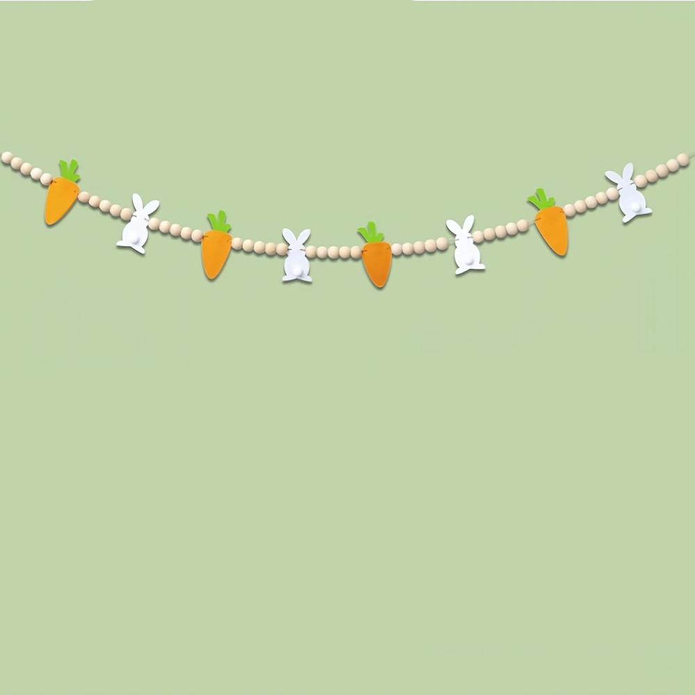 Bunny rabbit Carrot Garland ha - Party Games Egg ulasan dan harga