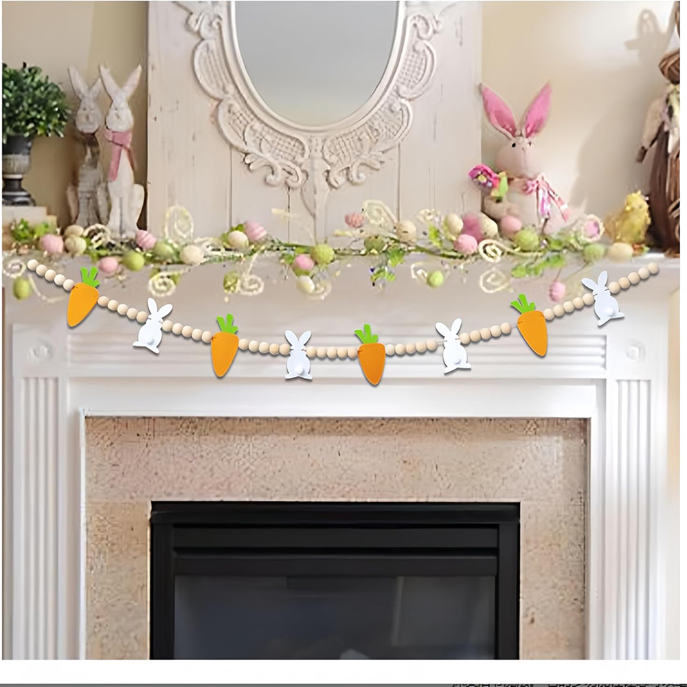 Bunny rabbit Carrot Garland ha - Party Games Egg ulasan dan harga