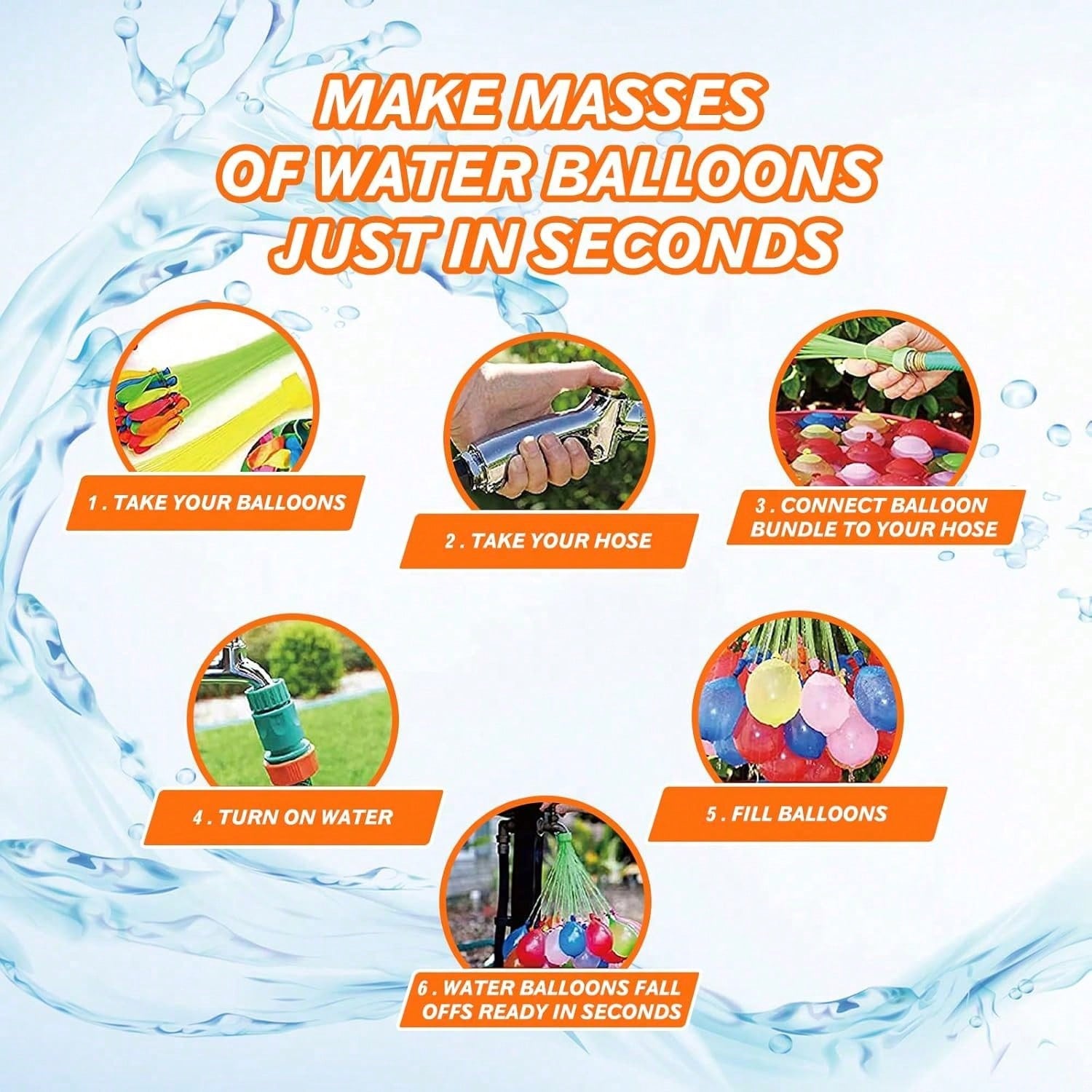 111 Water Balloons, Fast Spray - Party Games Bomb ulasan dan harga