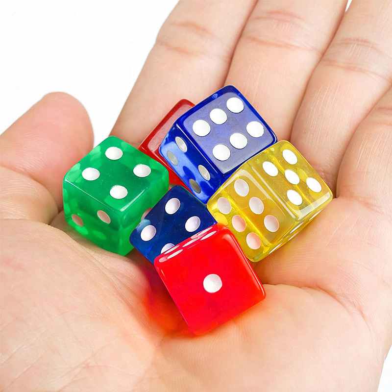 12PCS 16MM Transparent Dice Fo - Party Games Juegos De Mesa ulasan dan harga