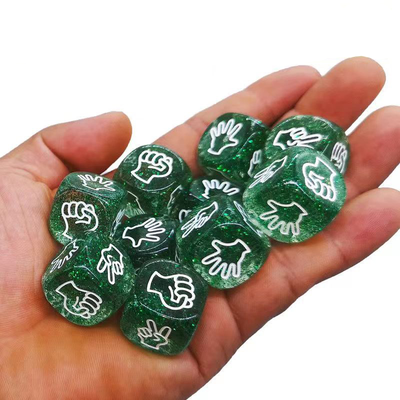 10PCS Glitter Dice 6 Sided 20M - Party Games Juegos De Mesa ulasan dan harga
