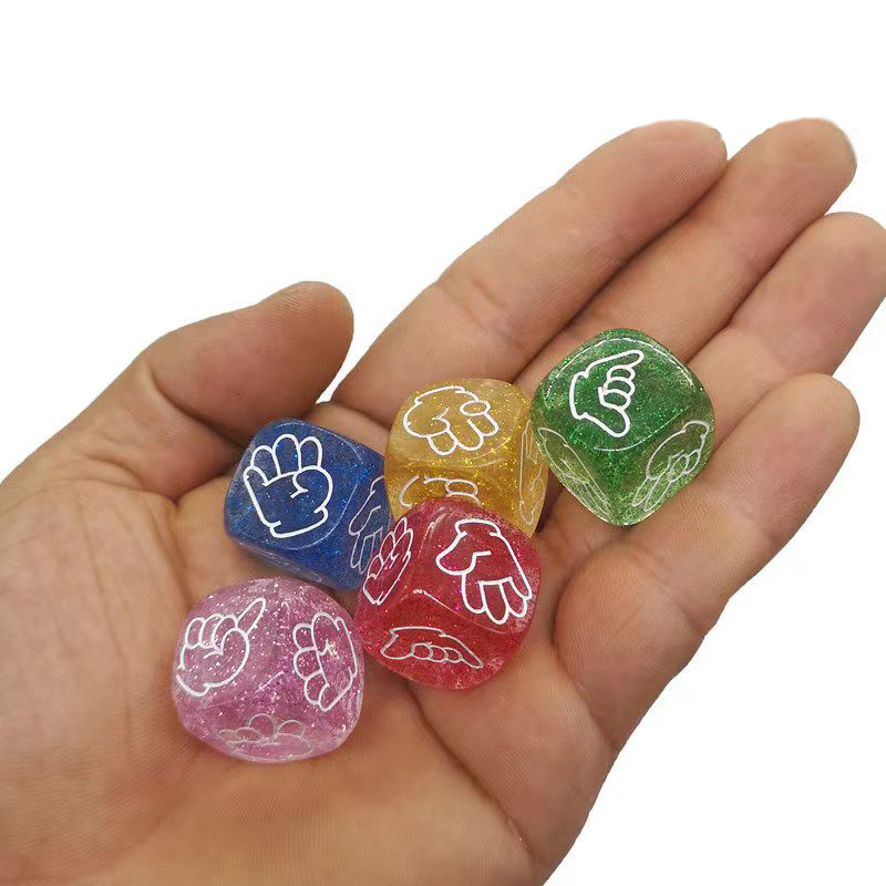 10PCS Glitter Dice 6 Sided 20M - Party Games Juegos De Mesa ulasan dan harga