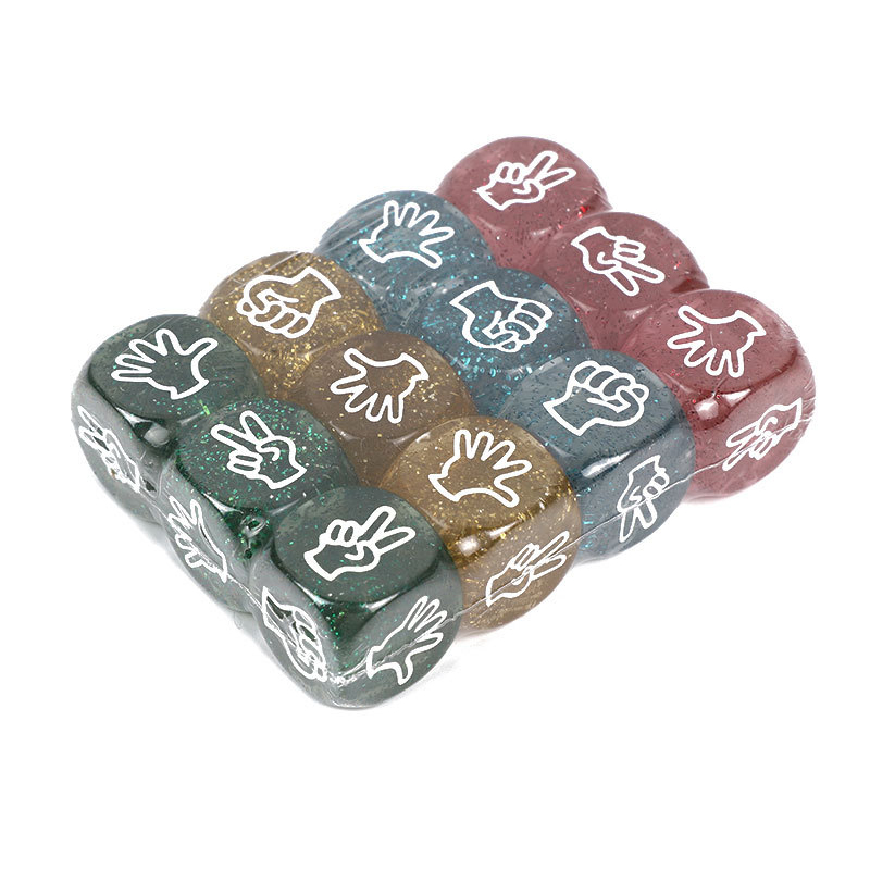 10PCS Glitter Dice 6 Sided 20M - Party Games Juegos De Mesa ulasan dan harga