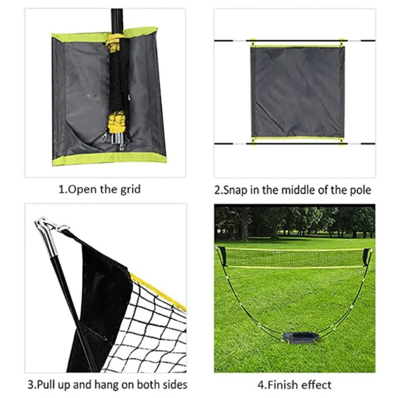 Foldable Badminton Net Set for - Badminton Set Garden ulasan dan harga