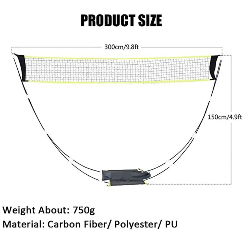 Foldable Badminton Net Set for - Badminton Set Garden ulasan dan harga