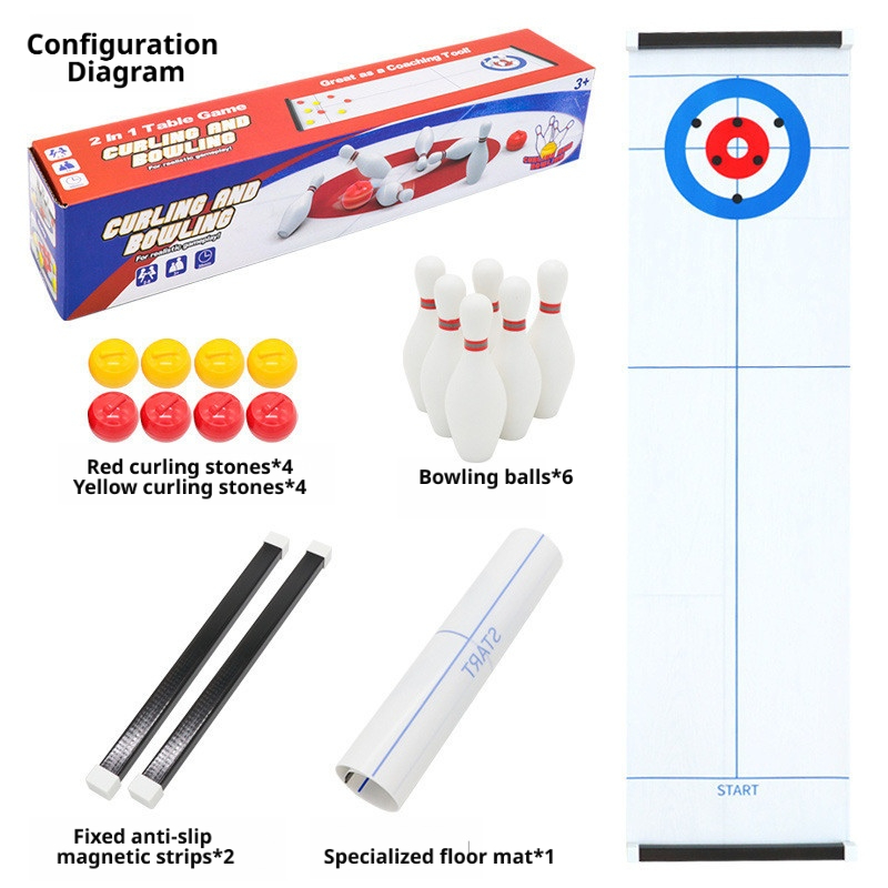 New Mini Curling&Bowling Table - Party Games Indoor ulasan dan harga