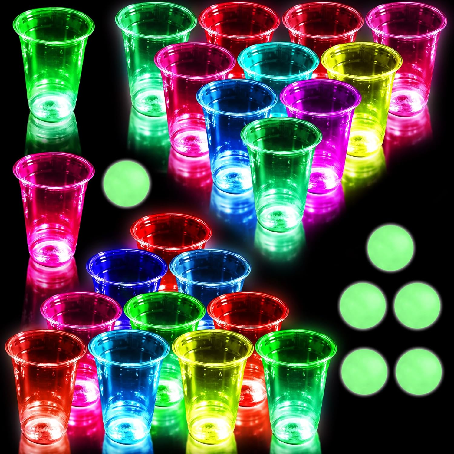 Glowing Party Beer Pong Game L - Party Games Jenga ulasan dan harga
