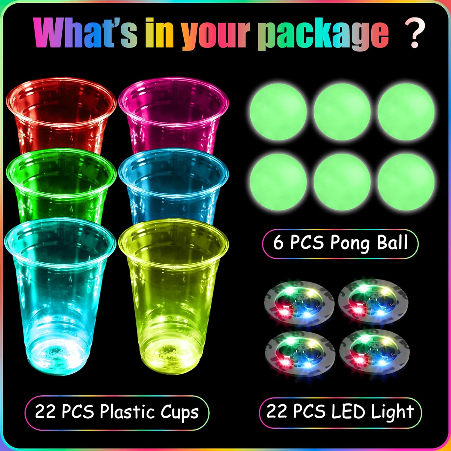 Glowing Party Beer Pong Game L - Party Games Jenga ulasan dan harga