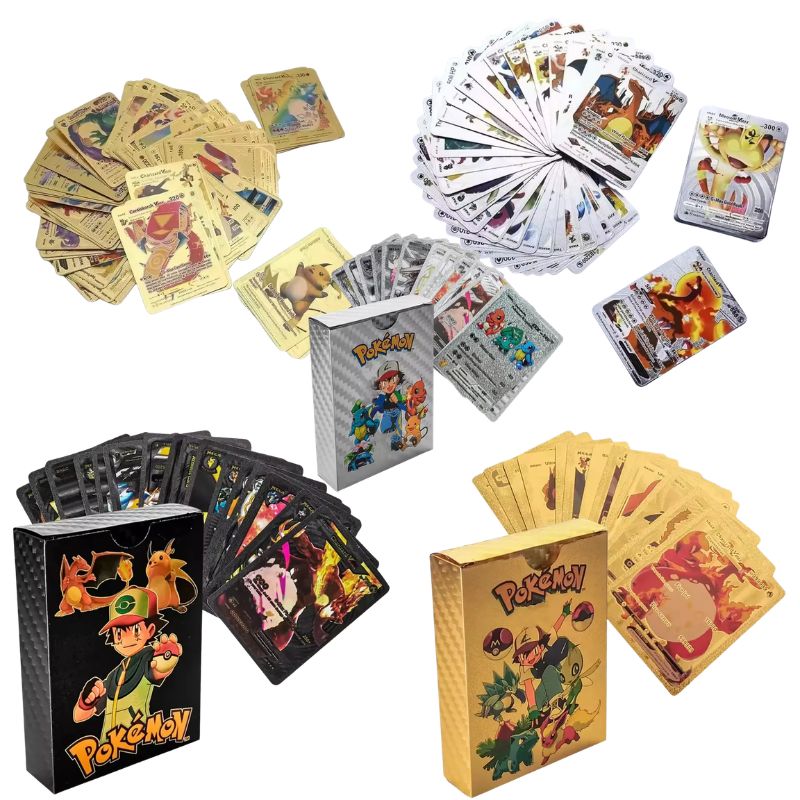 55PCS Cards Vmax GX Gold Foil  - Party Games In Spanish ulasan dan harga