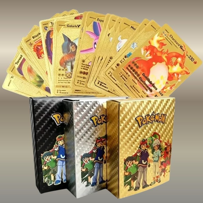 55PCS Cards Vmax GX Gold Foil  - Party Games In Spanish ulasan dan harga