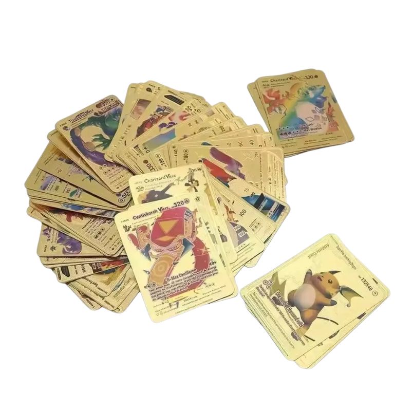 55PCS Cards Vmax GX Gold Foil  - Party Games In Spanish ulasan dan harga
