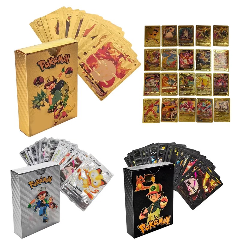 55PCS Pokemon Cards Vmax GX Go - Party Games In Spanish ulasan dan harga