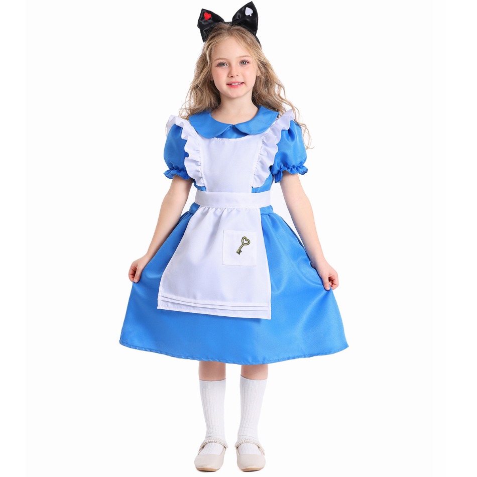 Children Girls Blue Alice Wond - Party Games Alice In Wonderland ulasan dan harga