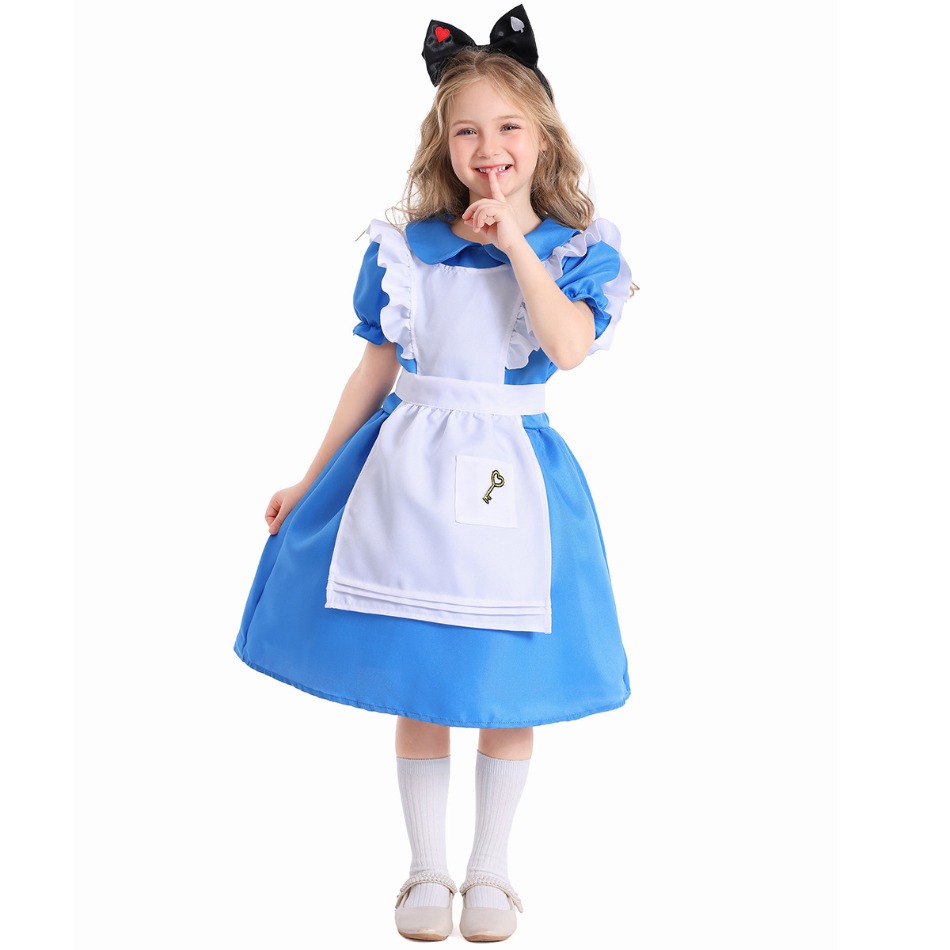 Children Girls Blue Alice Wond - Party Games Alice In Wonderland ulasan dan harga